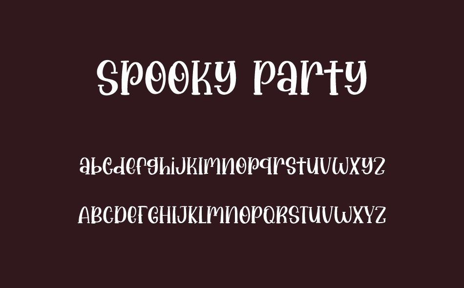 Spooky Party font