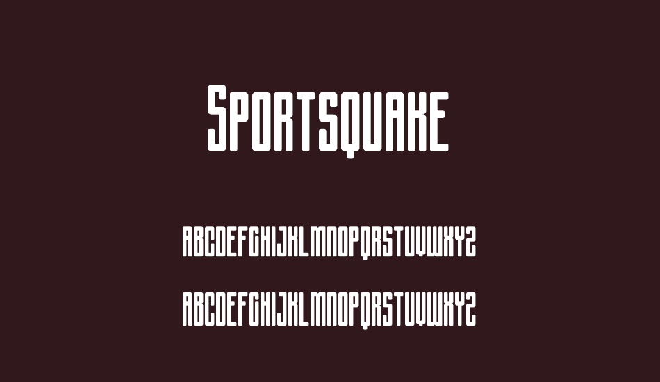 sportsquake font