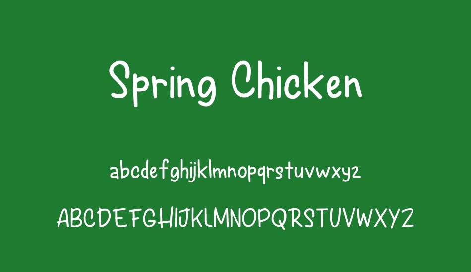 spring-chicken-demo font