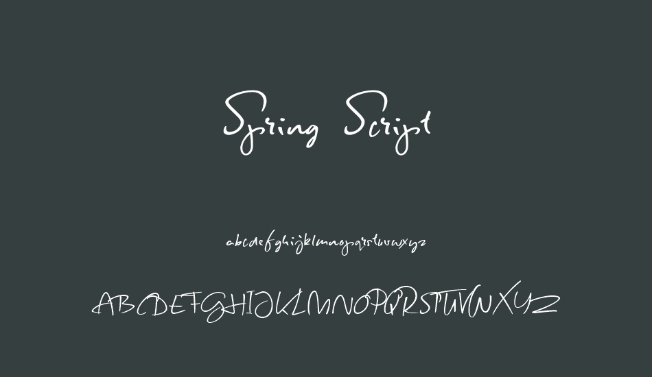 spring-script font