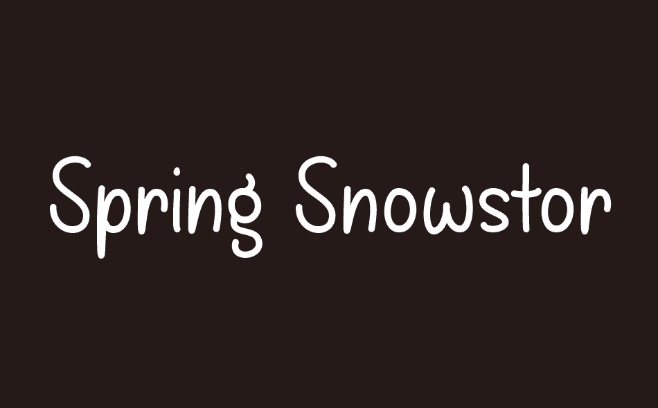 Spring Snowstorm font big