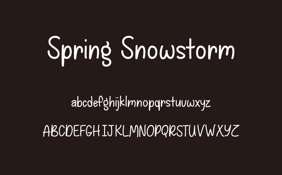 Spring Snowstorm font