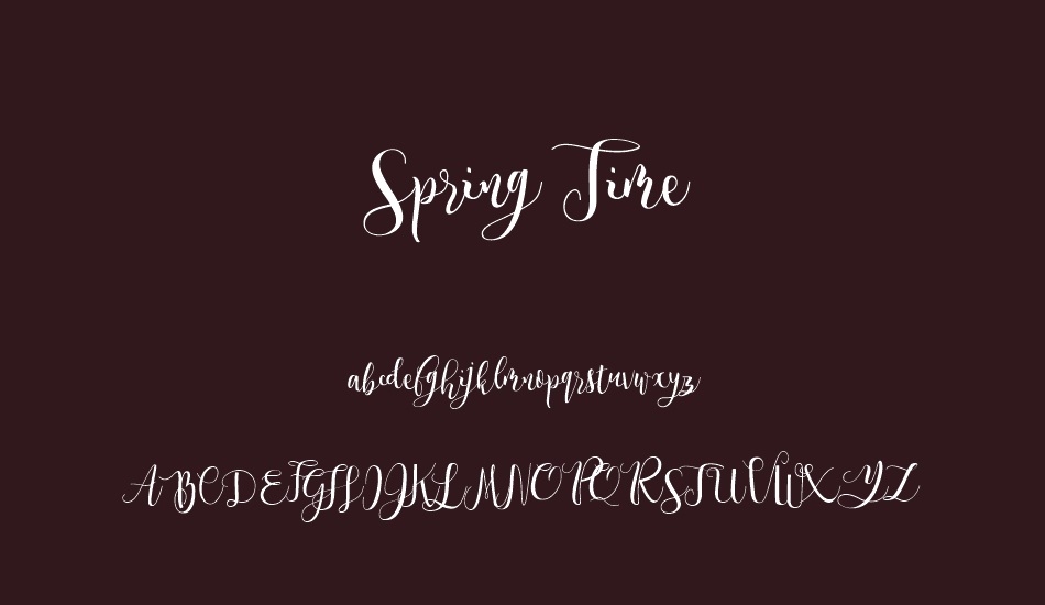 spring-time-personal-use font