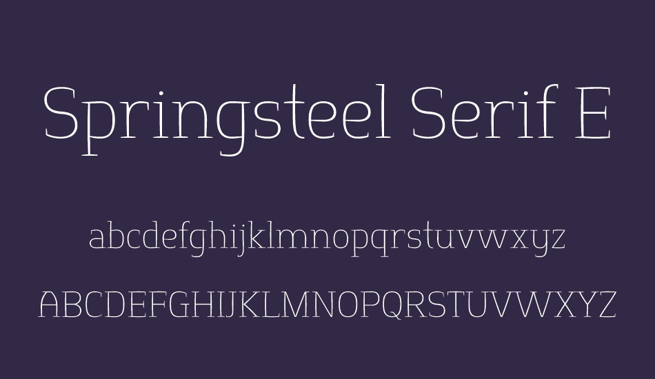 springsteel-serif-extreme font