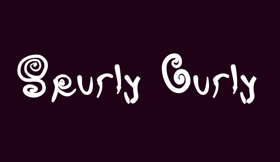 spurly-curly font big