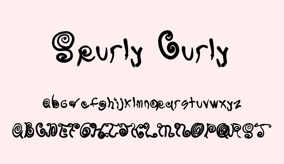 spurly-curly font