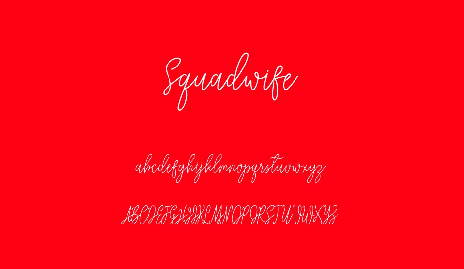 squadwife-free font