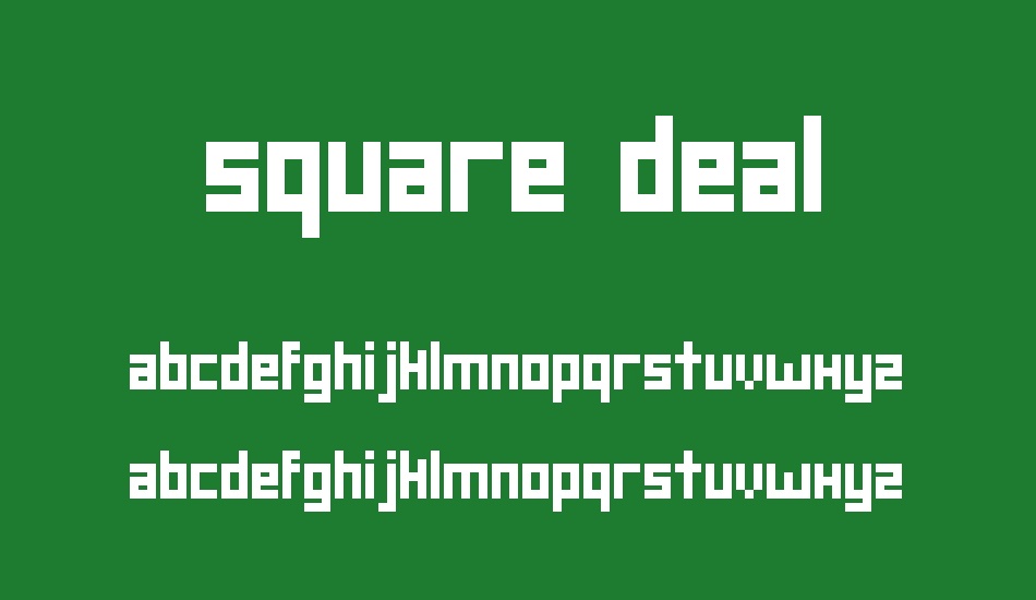 square-deal font
