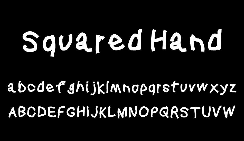 squared-hand font