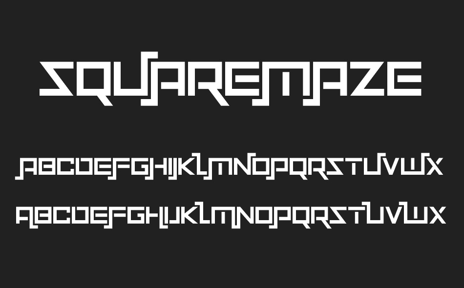 Squaremaze font