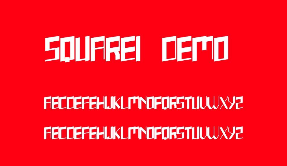 squareı-(demo) font