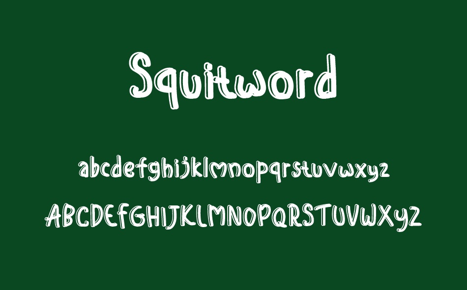 Squitword font