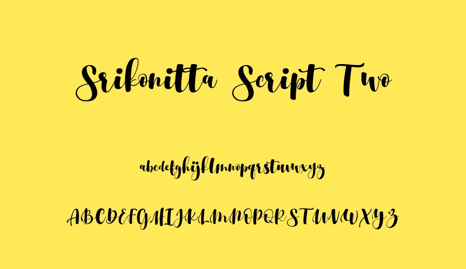 srikonitta-script-two font