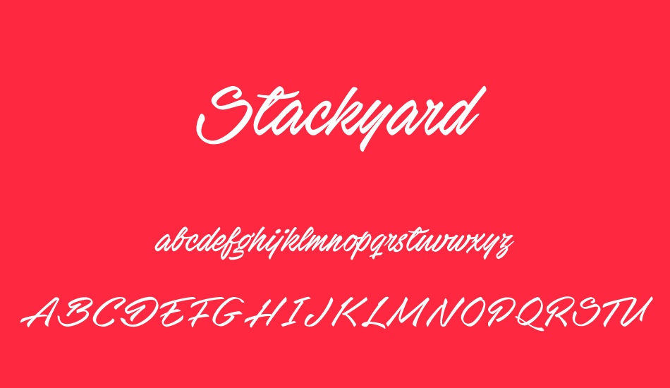 stackyard-personal-use font