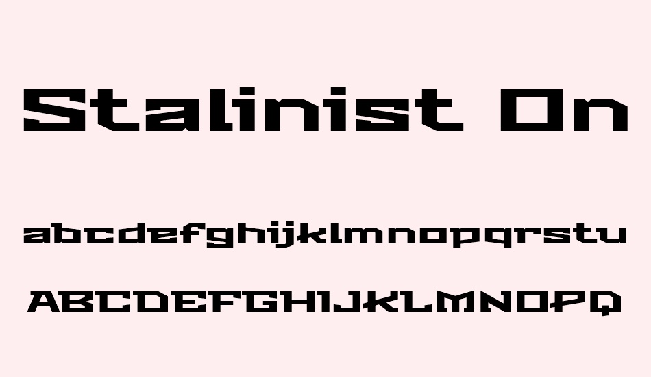 stalinist-one font