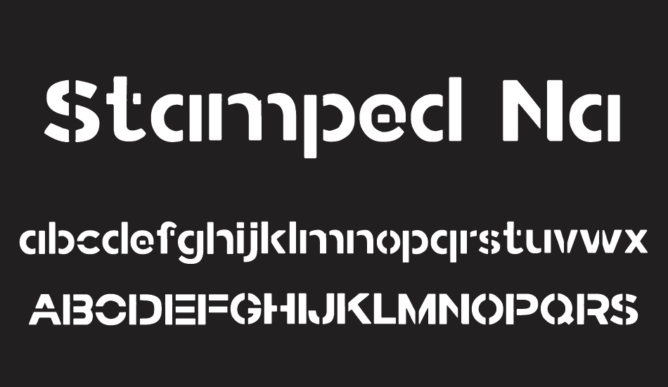 stamped-navy-font-bold font