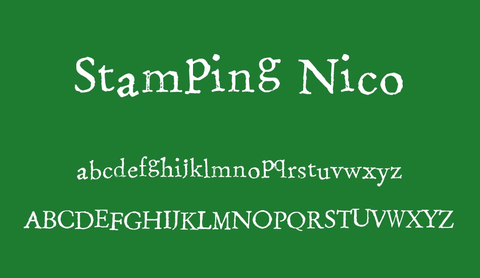 stamping-nico font