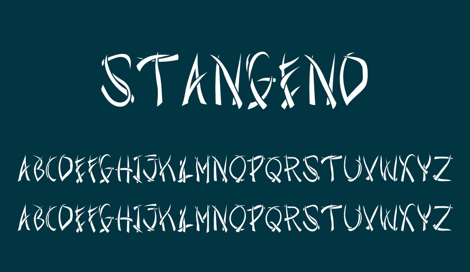 stangend font