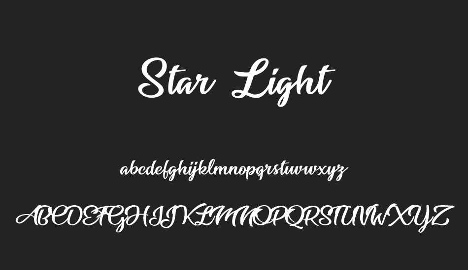 star-light-personal-use font