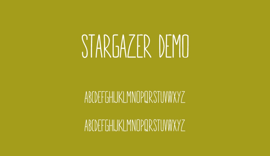 stargazer-demo font
