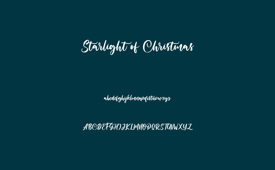 Starlight of Christmas font