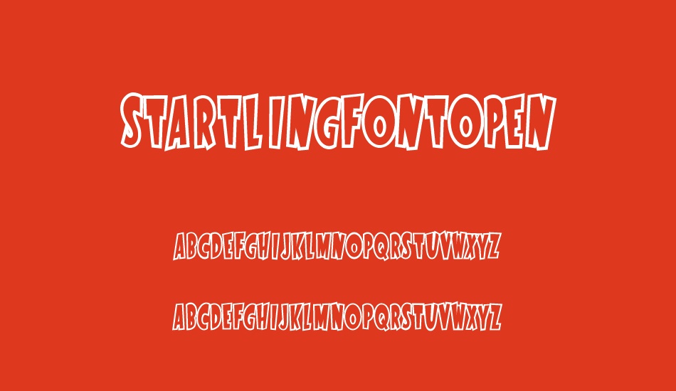 startlingfontopen font