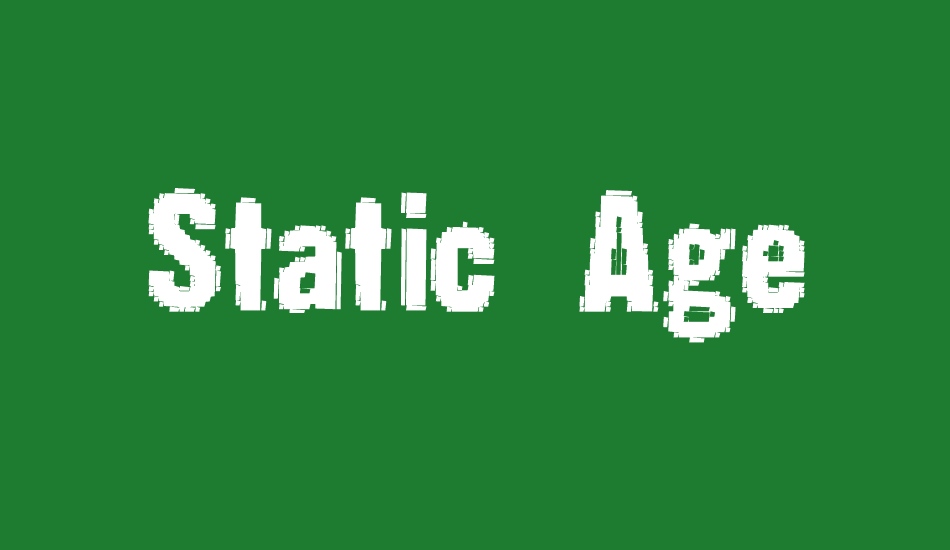 static-age font big
