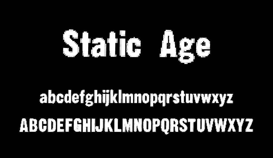 static-age font