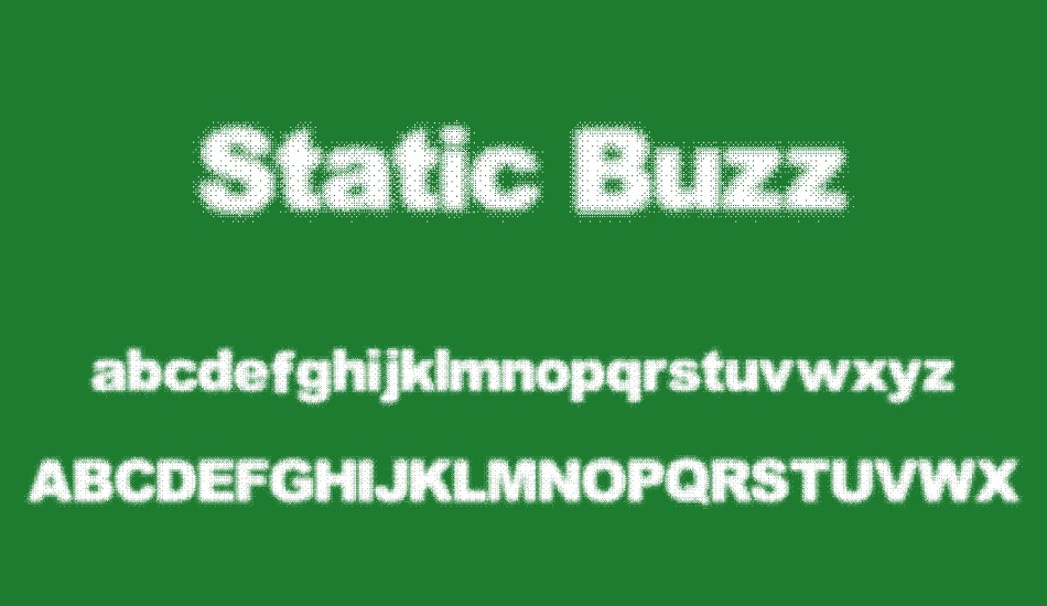 Static Buzz free font