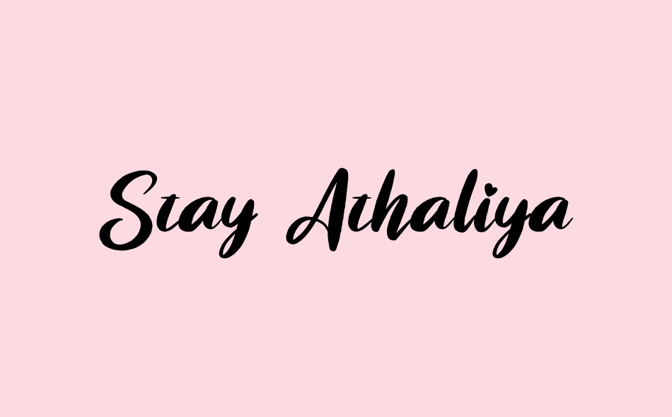 Stay Athaliya font big