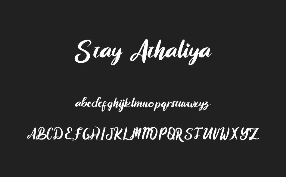 Stay Athaliya font