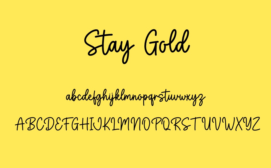 Stay Gold font