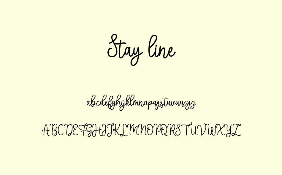 Stay Line font