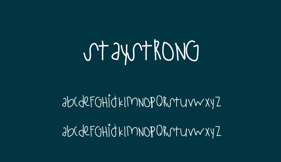 staystrong font