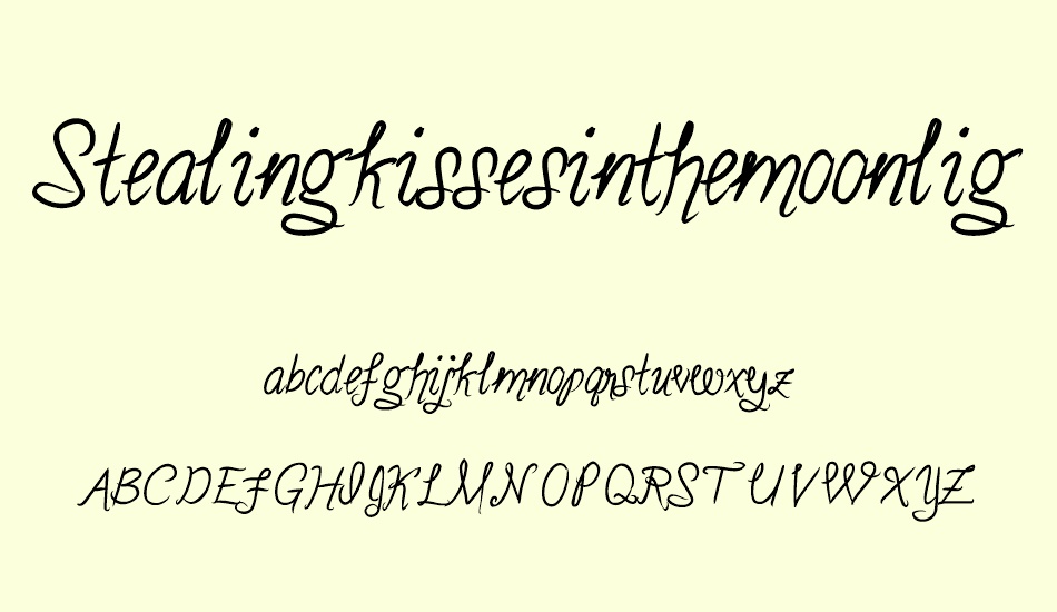 stealingkissesinthemoonlight font