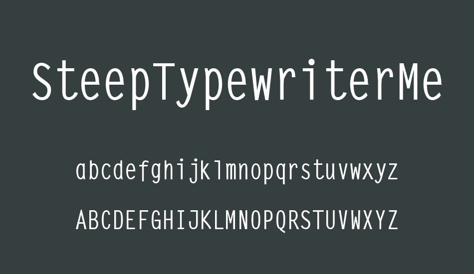 steeptypewritermedium font