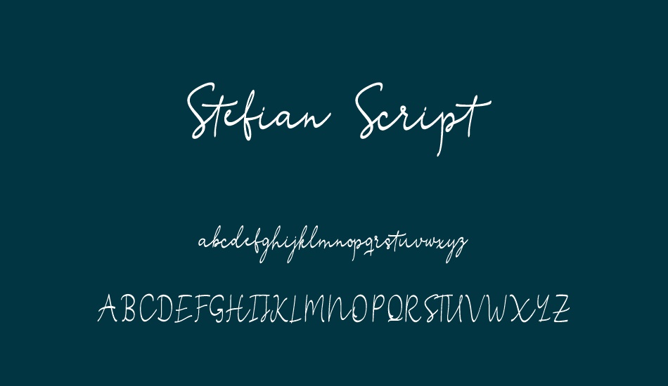 stefian-script font