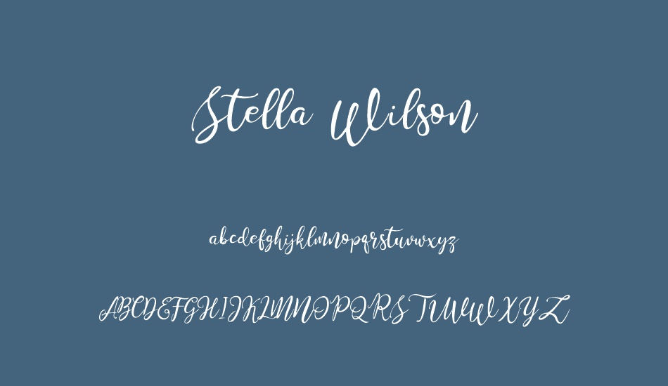 stella-wilson font