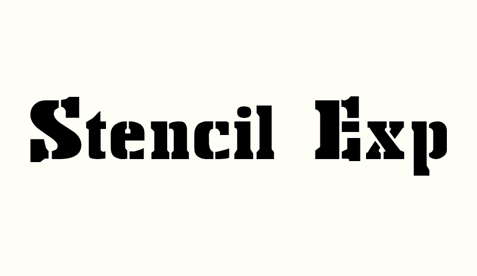 stencil-export font big