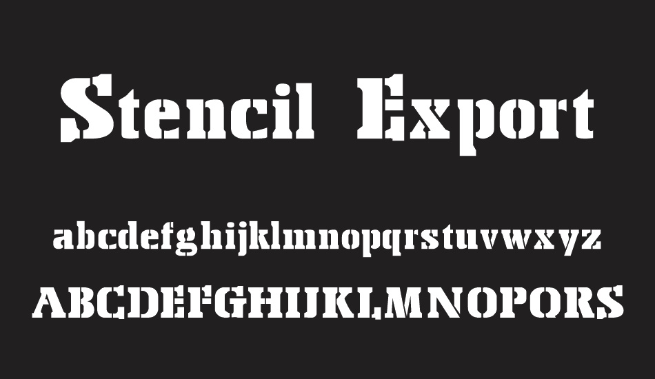 stencil-export font