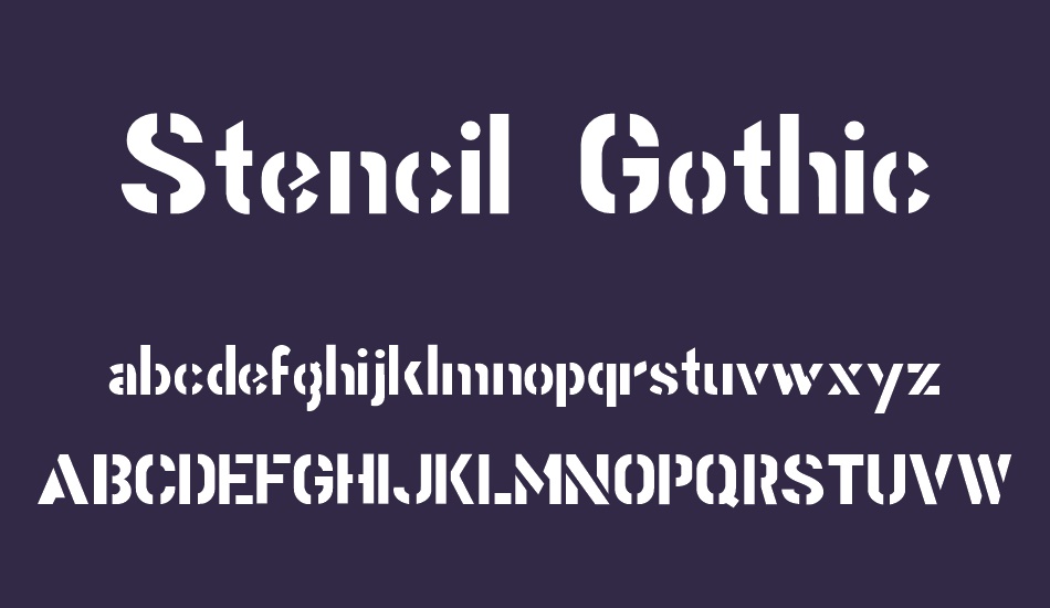 stencil-gothic font
