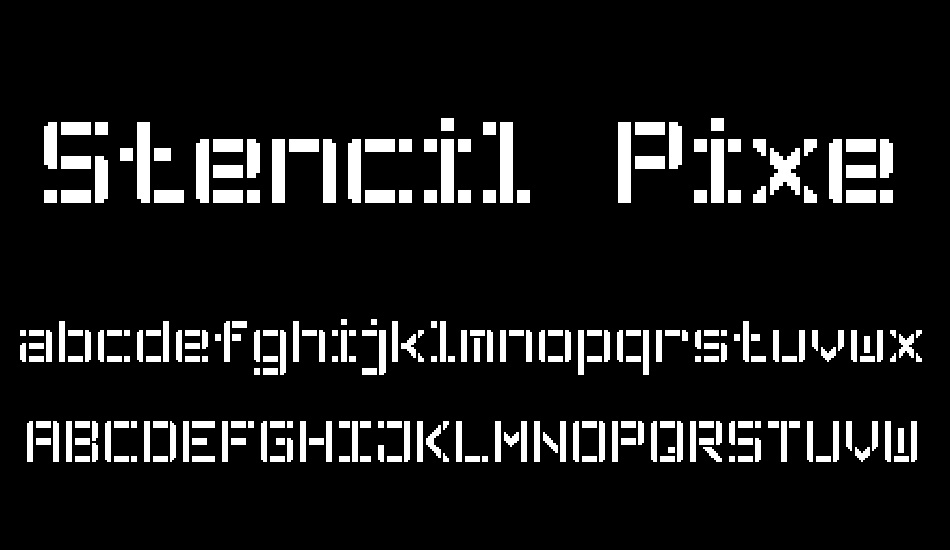 stencil-pixel-7 font