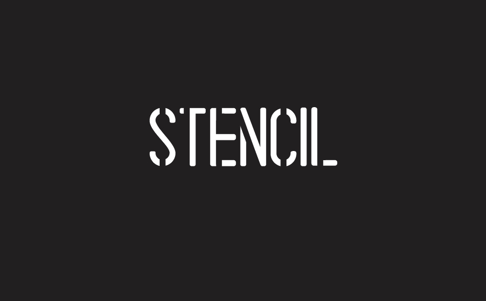 Stencil font big