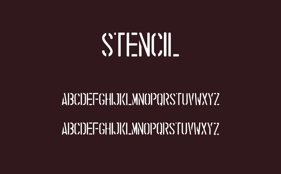 Stencil font