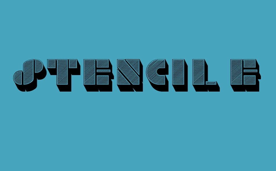 Stencil Extruded font big