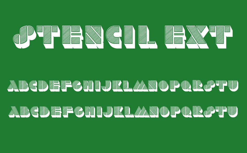 Stencil Extruded font