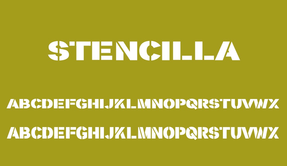 stencilla font