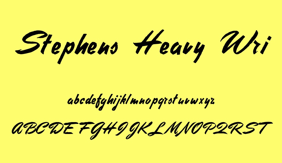 stephens-heavy-writing font