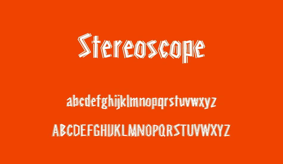 stereoscope font