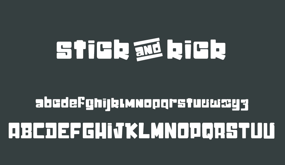 stick&kick font